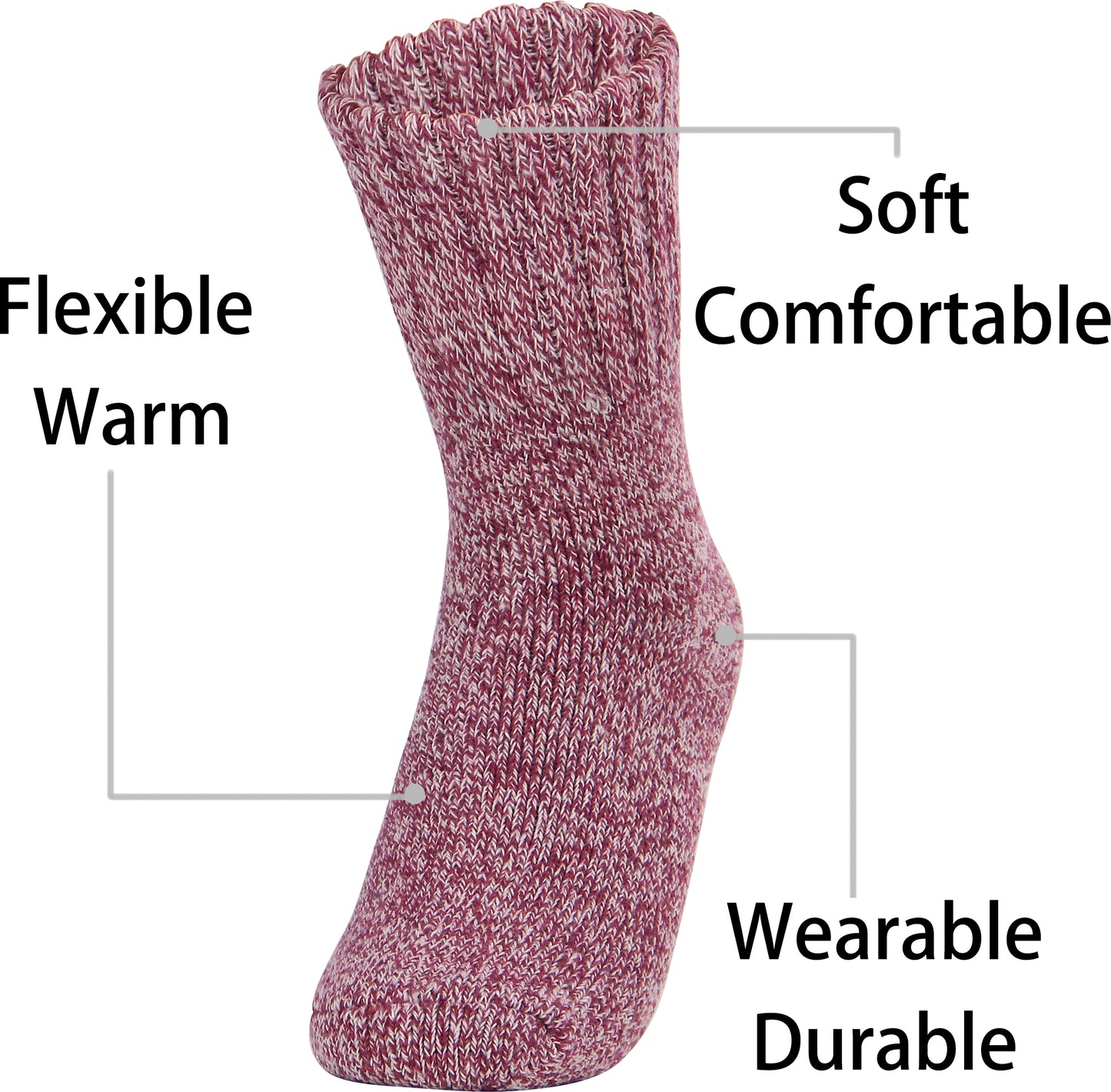Weweya Boot Socks for Women - Thick Winter Knit Warm Socks - Gifts for Women