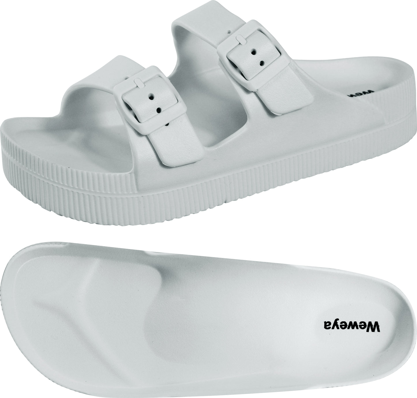 Weweya Arch Support Womens Sandals - Platform Recovery Sandals for Women - Adjustable Buckle Sandals