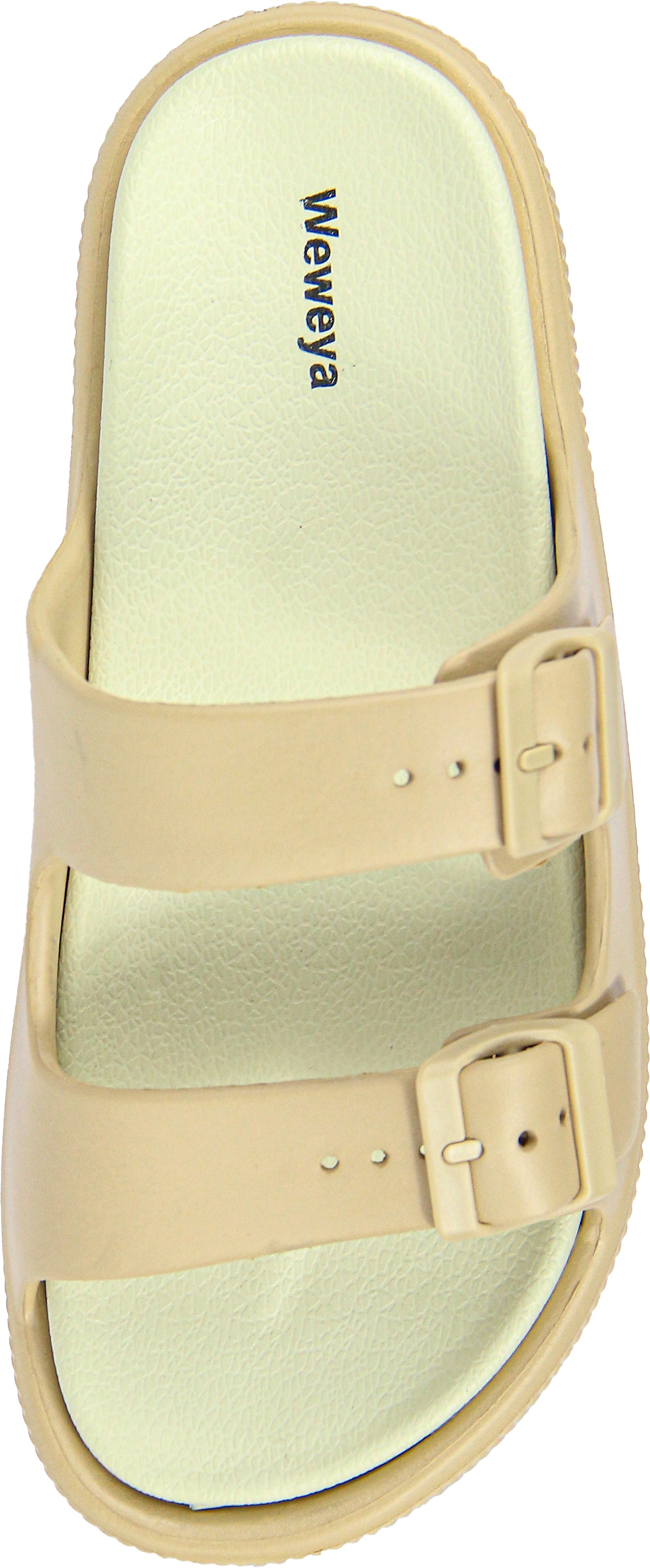Weweya Platform Sandals for Women - Double Layer Slip On Sandals - Adjustable Buckle Casual Sandals
