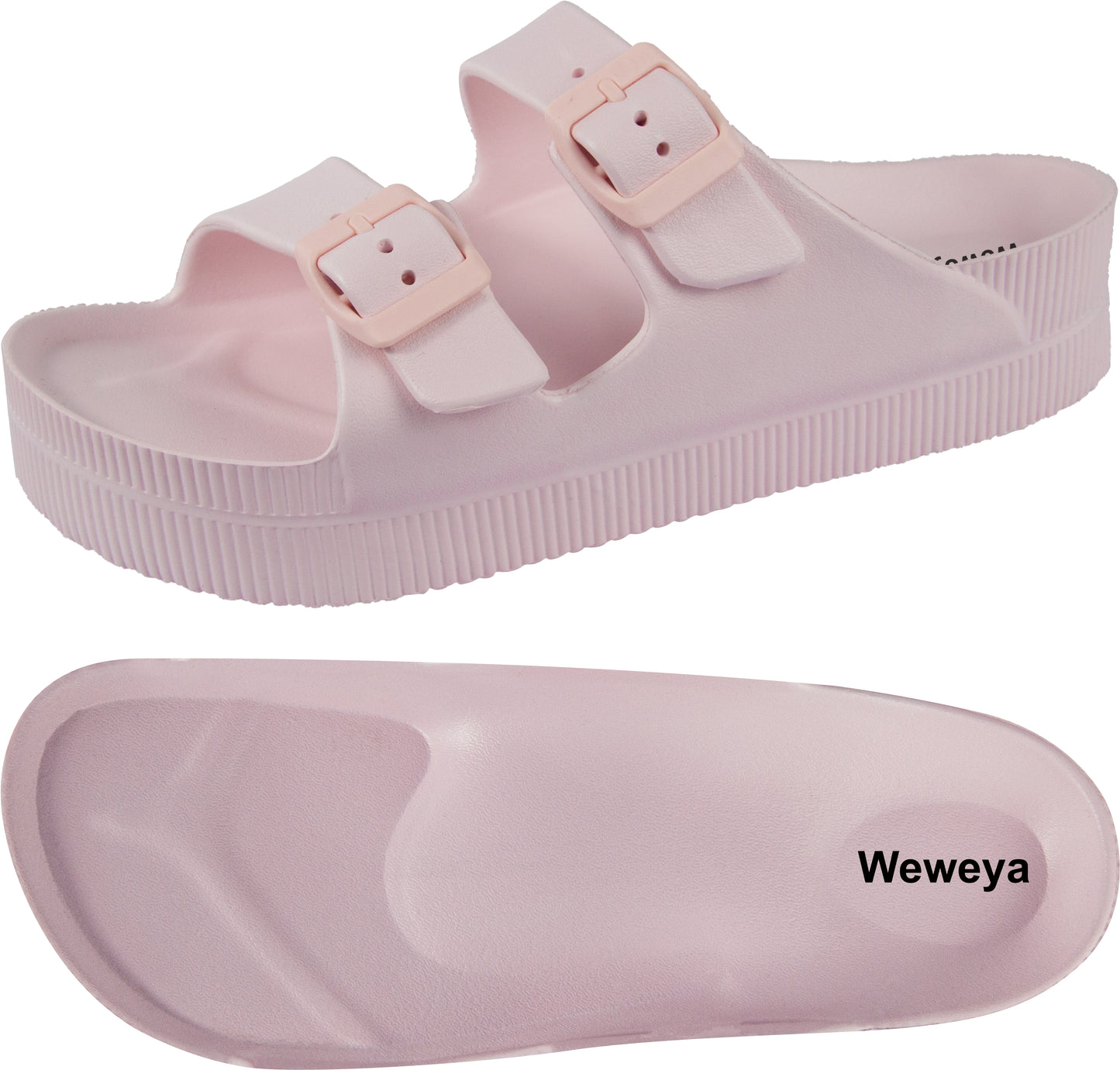 Weweya Arch Support Womens Sandals - Platform Recovery Sandals for Women - Adjustable Buckle Sandals
