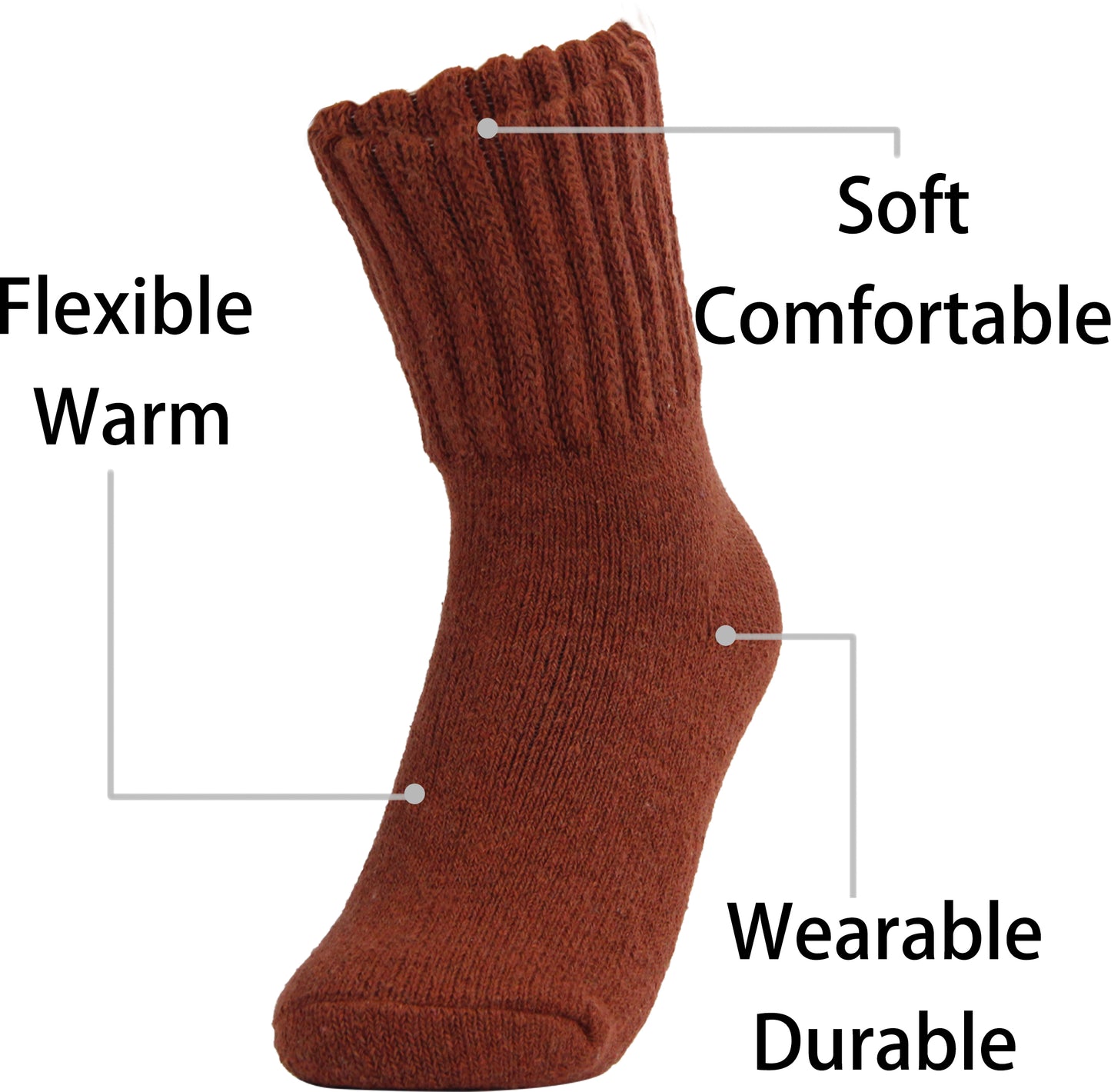 Weweya Womens Winter Socks Thick Warm Crew Socks for Women