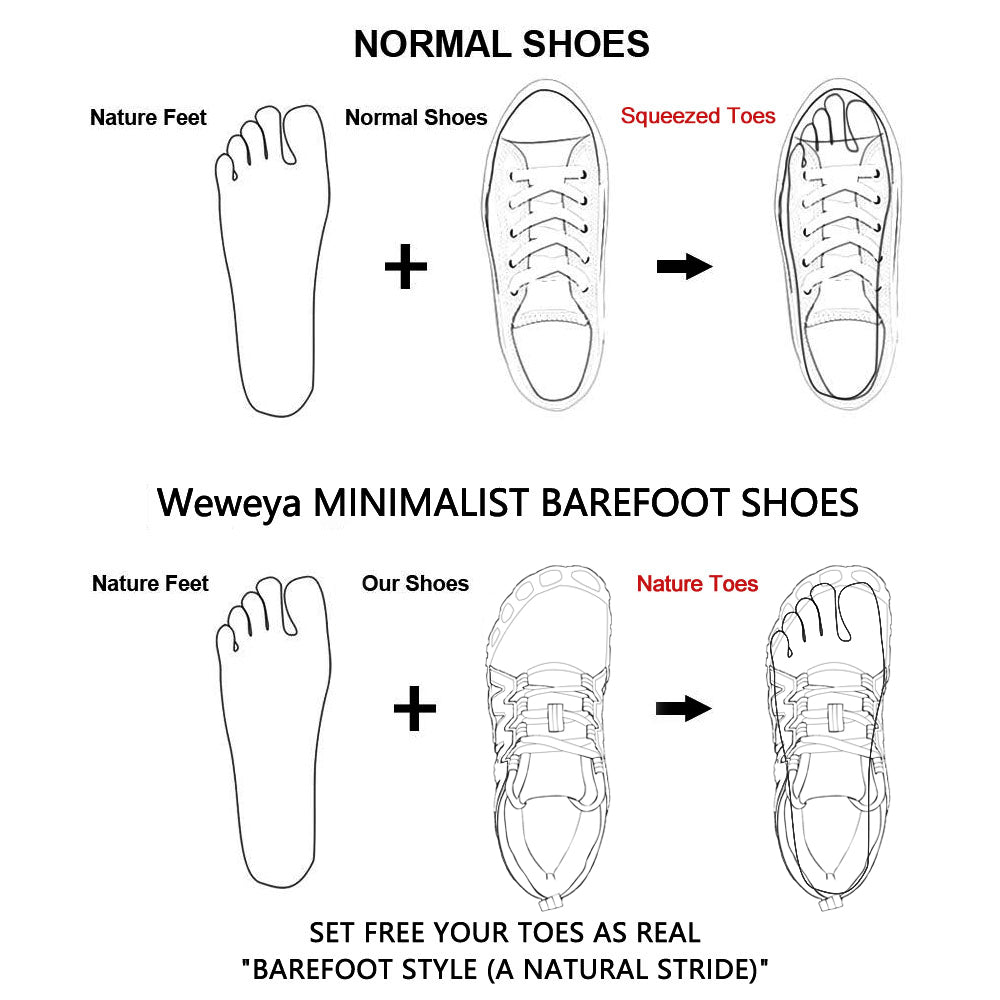 Weweya Minimalist Men's Zero Drop Barefoot Running Shoes