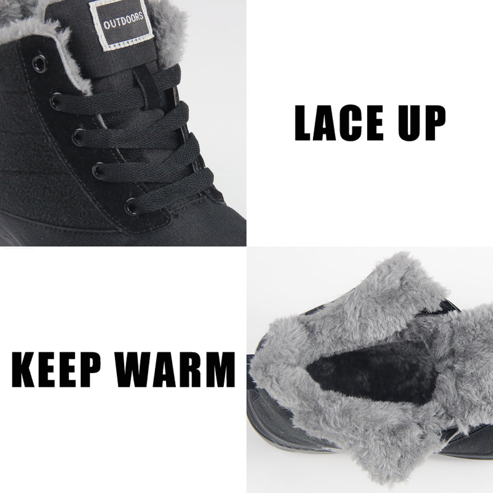 Weweya Women's Snow Boots Fur Lined Winter Booties Anti-Slip Ankle Boots