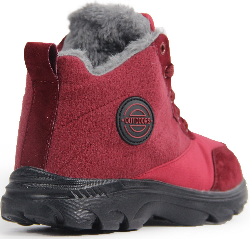 Weweya Women's Snow Boots Fur Lined Winter Booties Anti-Slip Ankle Boots