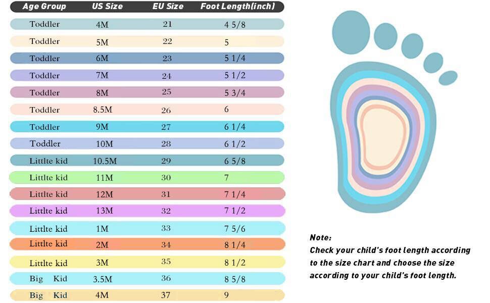 By Age What Size Shoe Month Old Baby Eu Shoe Size Shoe Size For 12