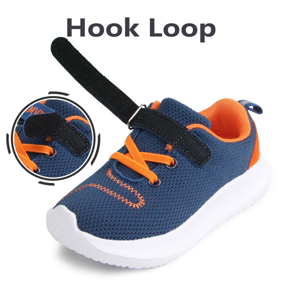 Hook And Loop Shoes, BLUE